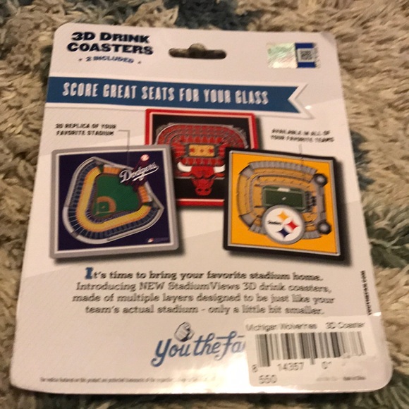 University of Michigan wolverines coasters - Picture 2 of 3